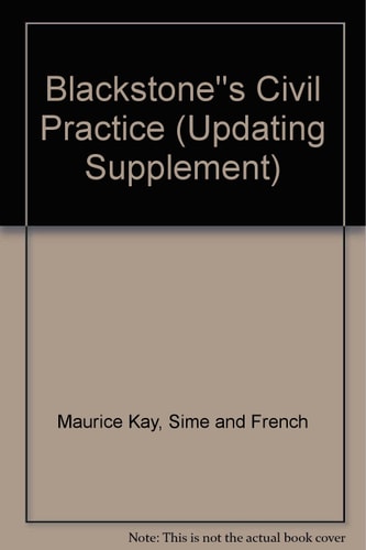 Blackstone's Civil Practice: Updating Supplement