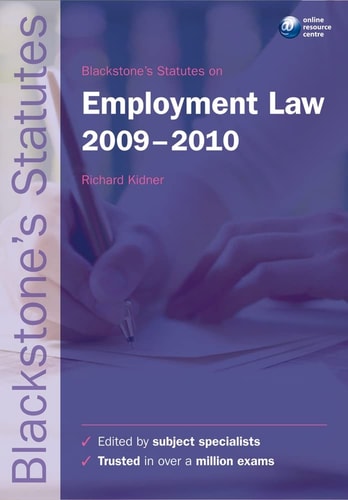 Blackstone's Statutes on Employment Law