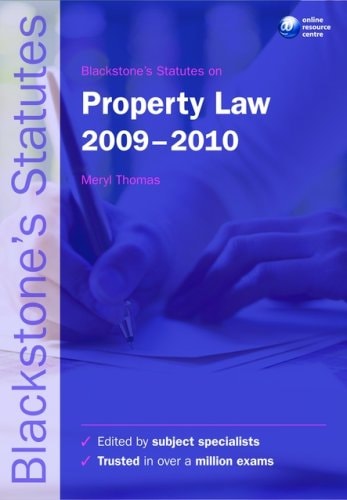 Blackstone's Statutes on Property Law