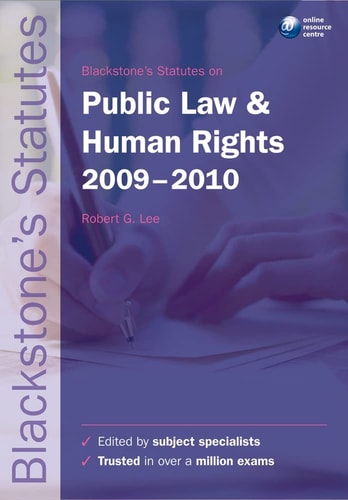 Blackstone's Statutes on Public Law and Human Rights