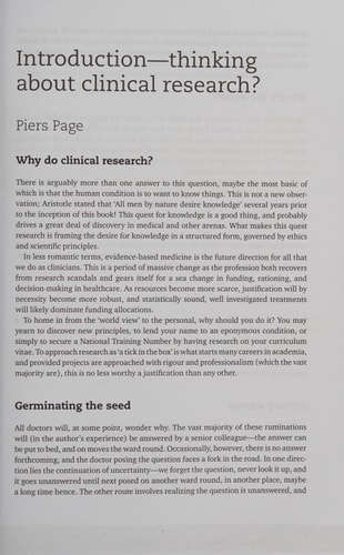 An Introduction to Clinical Research