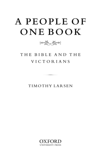 A People of One Book: The Bible and the Victorians