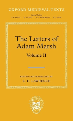The Letters of Adam Marsh: Volume II