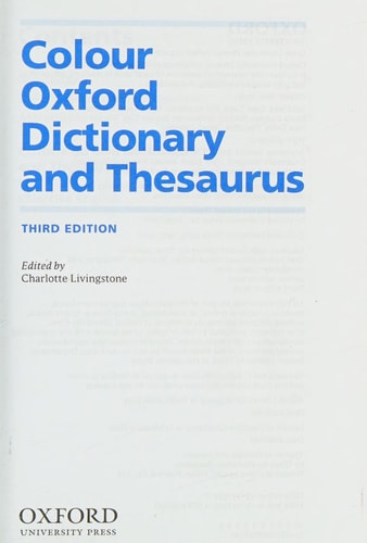 Oxford Colour Dictionary and Thesaurus