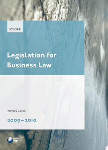 Legislation for Business Law: Blackstone Legal Practice Course Guide