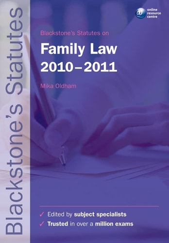 Blackstone's Statutes on Family Law