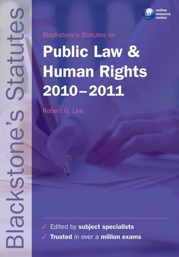 Blackstone's Statutes on Public Law and Human Rights