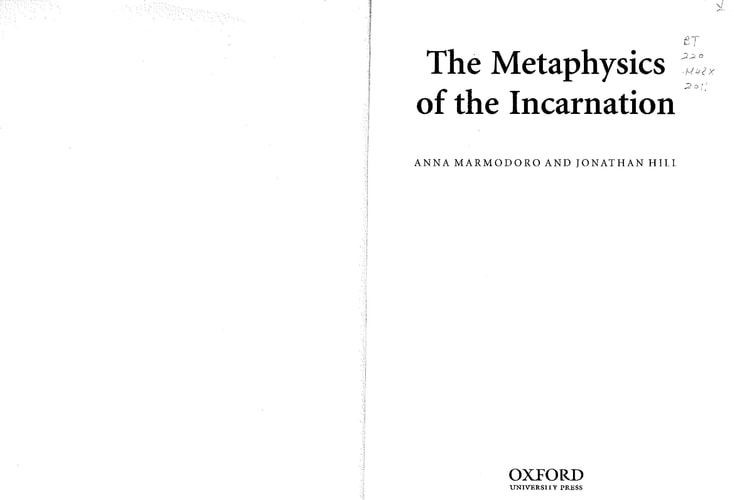 The Metaphysics of the Incarnation
