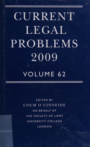 Current Legal Problems: Volume 62