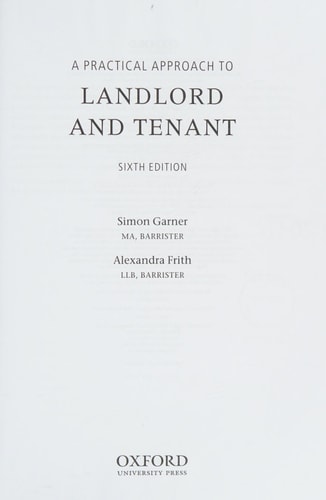 A Practical Approach to Landlord and Tenant