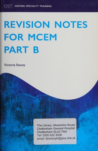 Revision Notes for MCEM Part B