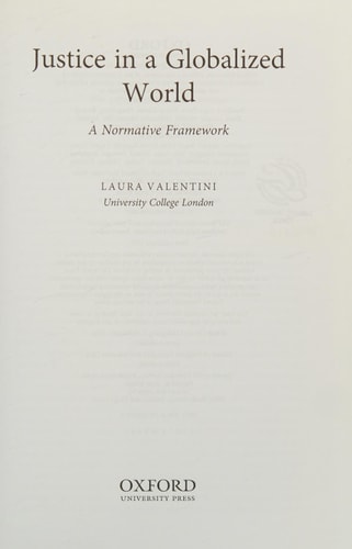Justice in a Globalized World: A Normative Framework