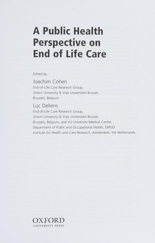 A Public Health Perspective on End of Life Care