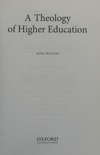 A Theology of Higher Education