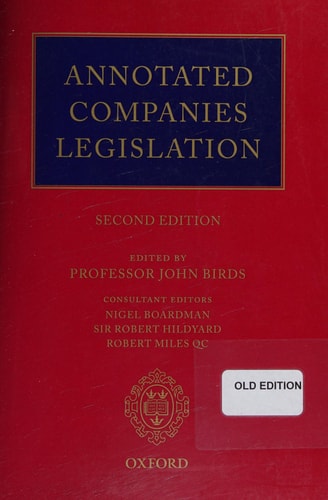 Annotated Companies Legislation