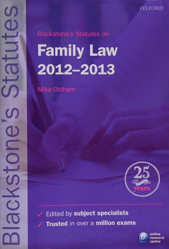 Blackstone's Statutes on Family Law