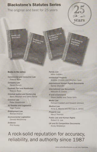 Blackstone's Statutes on Commercial & Consumer Law