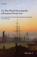 The Max Planck Encyclopedia of European Private Law