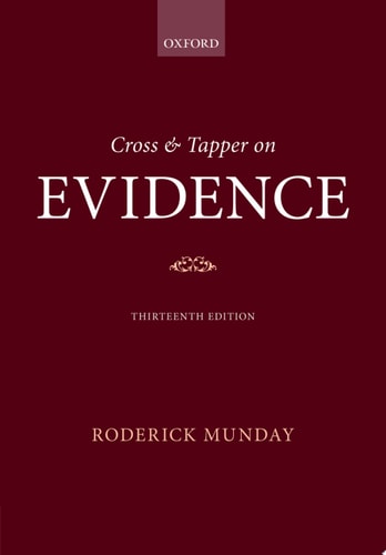 Cross & Tapper on Evidence