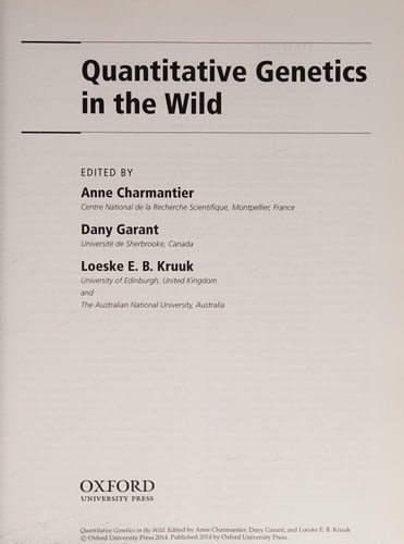 Quantitative Genetics in the Wild