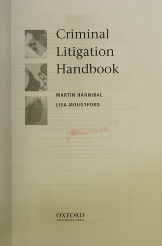 Criminal Litigation Handbook