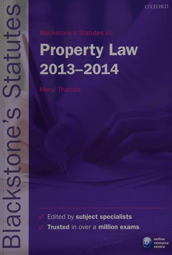 Blackstone's Statutes on Property Law