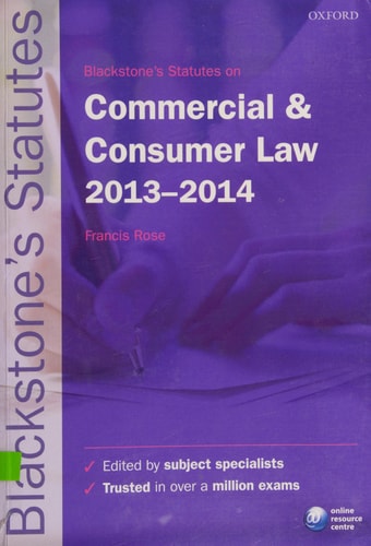 Blackstone's Statutes on Commercial and Consumer Law