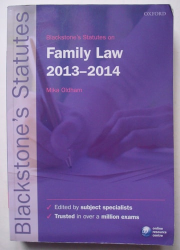 Blackstone's Statutes on Family Law