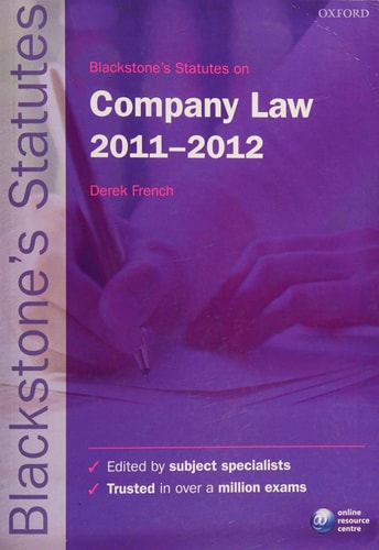 Blackstone's Statutes on Company Law
