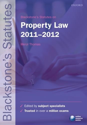 Blackstone's Statutes on Property Law