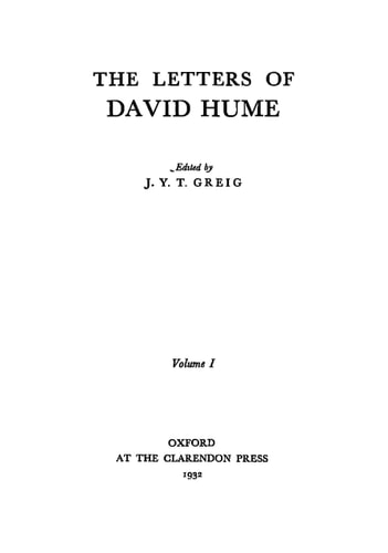 The Letters of David Hume: Volume 2