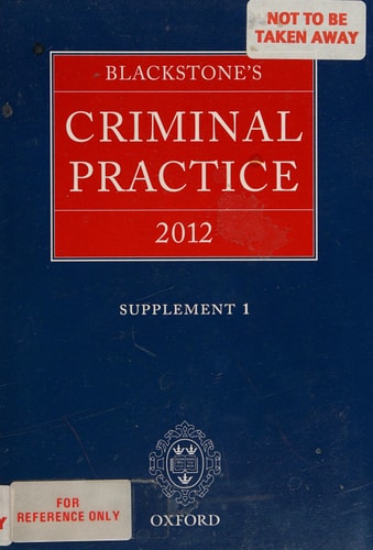 Blackstone's Criminal Practice