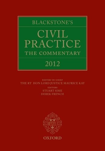 Blackstone's Civil Practice: The Commentary 2012