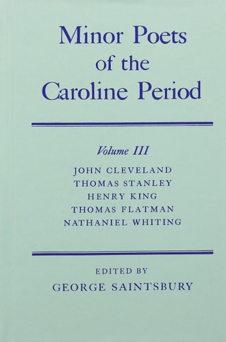 Minor Poets of the Caroline Period: Volume III