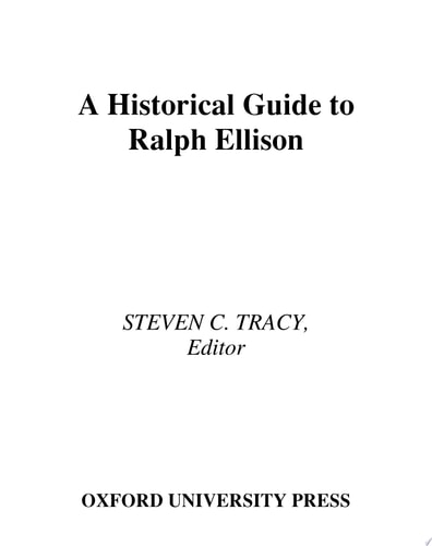 A Historical Guide to Ralph Ellison (Historical Guides to American Authors)