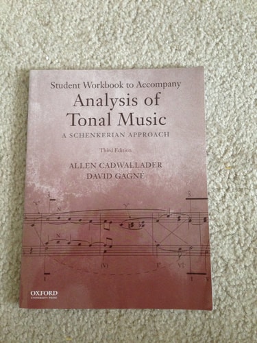 Analysis of Tonal Music: A Schenkerian Approach (Workbook)