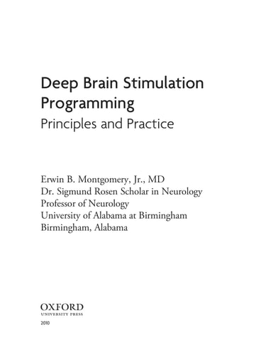 Deep Brain Stimulation Programming: Principles and Practice