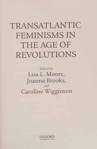 Transatlantic Feminisms in the Age of Revolutions