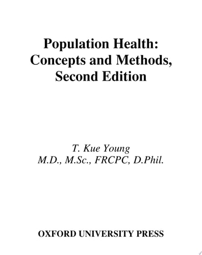 Population Health: Concepts and Methods