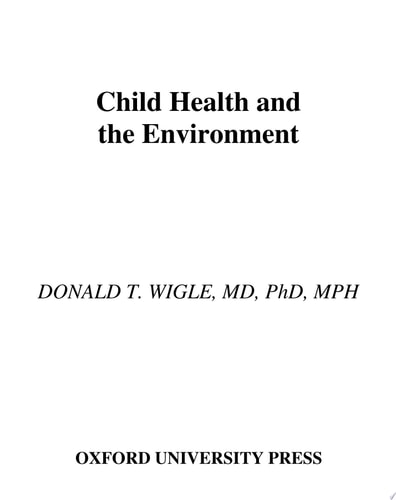 Child Health and the Environment (Medicine)