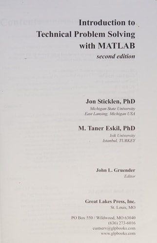 An Introduction to Technical Problem Solving with MATLAB v.7