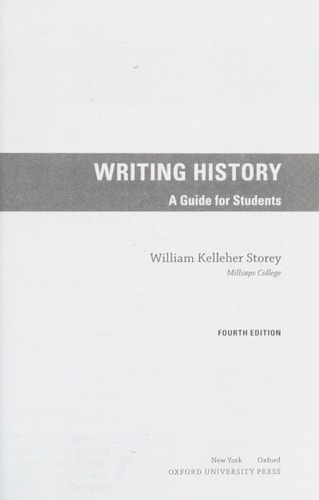 Writing History A Guide for Students