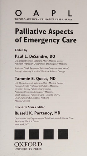 Palliative Aspects of Emergency Care