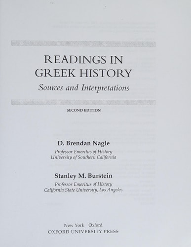 Readings in Greek History: Sources and Interpretations