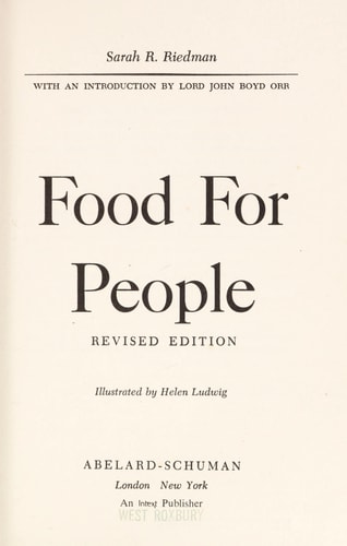 Food for People: Revised Edition