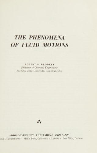 The Phenomena of Fluid Motions