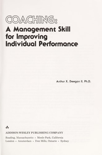 Coaching: A Management Skill for Improving Individual Performance