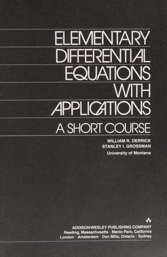 Elementary Differential Equations with Applications: A Short Course