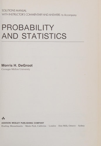 Probability and Statistics