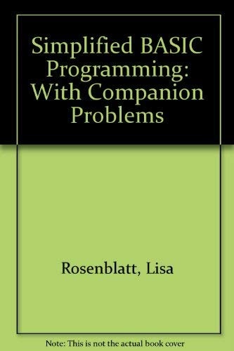 Simplified Basic Programming: With Companion Problems